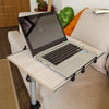 SoBuy FBT07N-W Table de lit pour ordinateur portable avec plateau inclinable à hauteur réglable