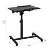 SoBuy FBT07N6-SCH Table de Lit Canapé Table Roulante avec 2 plateaux inclinables – Noir
