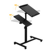 SoBuy FBT07N6-SCH Table de Lit Canapé Table Roulante avec 2 plateaux inclinables – Noir
