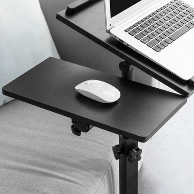 SoBuy FBT07N6-SCH Table de Lit Canapé Table Roulante avec 2 plateaux inclinables – Noir