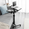 SoBuy FBT07N6-SCH Table de Lit Canapé Table Roulante avec 2 plateaux inclinables – Noir