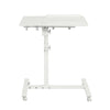 SoBuy FBT07N6-W Table de Lit Canapé Table Roulante avec 2 plateaux inclinables – Blanc