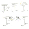 SoBuy FBT07N6-W Table de Lit Canapé Table Roulante avec 2 plateaux inclinables – Blanc