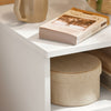 SoBuy FBT112-W Table de Chevet, Table de Nuit, Bout de Canapé, Table d'Appoint avec 1 Compartiment Ouvert et 1 Tiroir