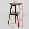 SoBuy FBT39-BR Masă Laterală Design Măsuță de Cafea Rotundă, 2 blaturi, 3 picioare