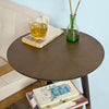 SoBuy FBT39-BR Masă Laterală Design Măsuță de Cafea Rotundă, 2 blaturi, 3 picioare