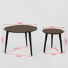 SoBuy FBT40-BR Set de 2, Tables Basses Gigognes Table Café Ronde