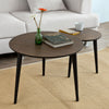 SoBuy FBT40-BR Set de 2, Tables Basses Gigognes Table Café Ronde