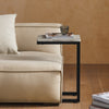 SoBuy FBT44-HG Măsuță laterală modernă - Măsuță de cafea pentru living, capăt de canapea 40x30x60 cm Negru & Gri