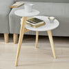 SoBuy FBT53-WN Table Basse Design Table d'Appoint Ronde Table Café, 2 plateaux, 3 pieds