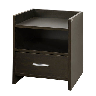 SoBuy FBT66-BR Table de Chevet Table de Nuit Bout de Canapé avec 1 Tiroir 1 Niche