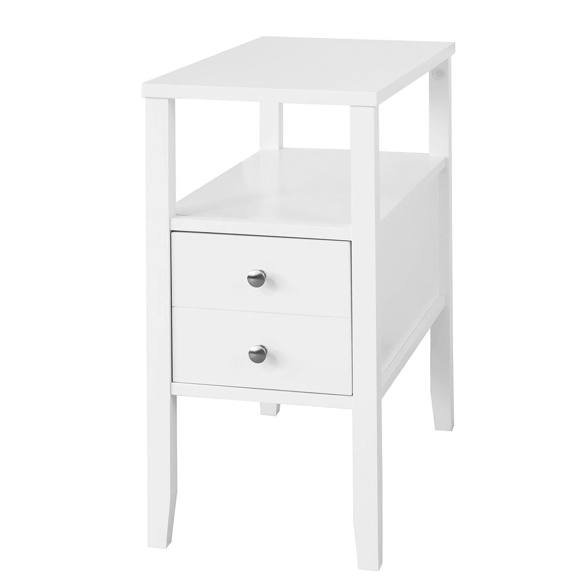 SoBuy FBT73-W Table d'Appoint Bout de Canapé Table Café Table Basse – 1 Tiroir