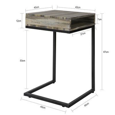 SoBuy FBT81-N Măsuță laterală modernă, Măsuță de cafea pentru living, Capăt de canapea pentru cafea