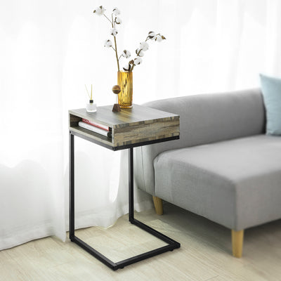 SoBuy FBT81-N Măsuță laterală modernă, Măsuță de cafea pentru living, Capăt de canapea pentru cafea
