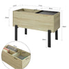 SoBuy FBT88-N Bout de Canapé Table Basse Table de Chevet Coffre avec 3 Compartiments