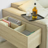 SoBuy FBT88-N Bout de Canapé Table Basse Table de Chevet Coffre avec 3 Compartiments