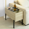 SoBuy FBT88-N Bout de Canapé Table Basse Table de Chevet Coffre avec 3 Compartiments