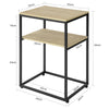 SoBuy FBT94-N Table d'appoint Bout de Canapé Table Basse Table de Chevet à 2 Niveaux Style Industriel