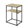SoBuy FBT94-N Table d'appoint Bout de Canapé Table Basse Table de Chevet à 2 Niveaux Style Industriel