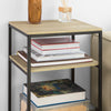 SoBuy FBT94-N Table d'appoint Bout de Canapé Table Basse Table de Chevet à 2 Niveaux Style Industriel