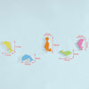 SoBuy FHK04-F Set de 5 Cârlige Decorative Delfini Design Cuier Suport chei