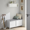 SoBuy Intrare atârnată cu uși glisante raft perete perete cheie design modern lemn alb, fhk18-w