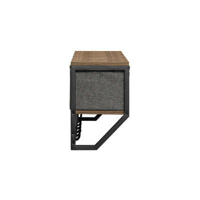 SoBuy FHK26-N Cuier de Perete Mobilier de Hol, Suport Haine, Etajeră de Perete cu 3 Coșuri și 7 Cârlige Duble, Stil Industrial 100x20x30 cm
