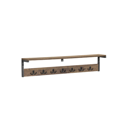 SoBuy FHK27-N Porte Manteau Mural, Étagère de Rangement, Patères Portemanteaux