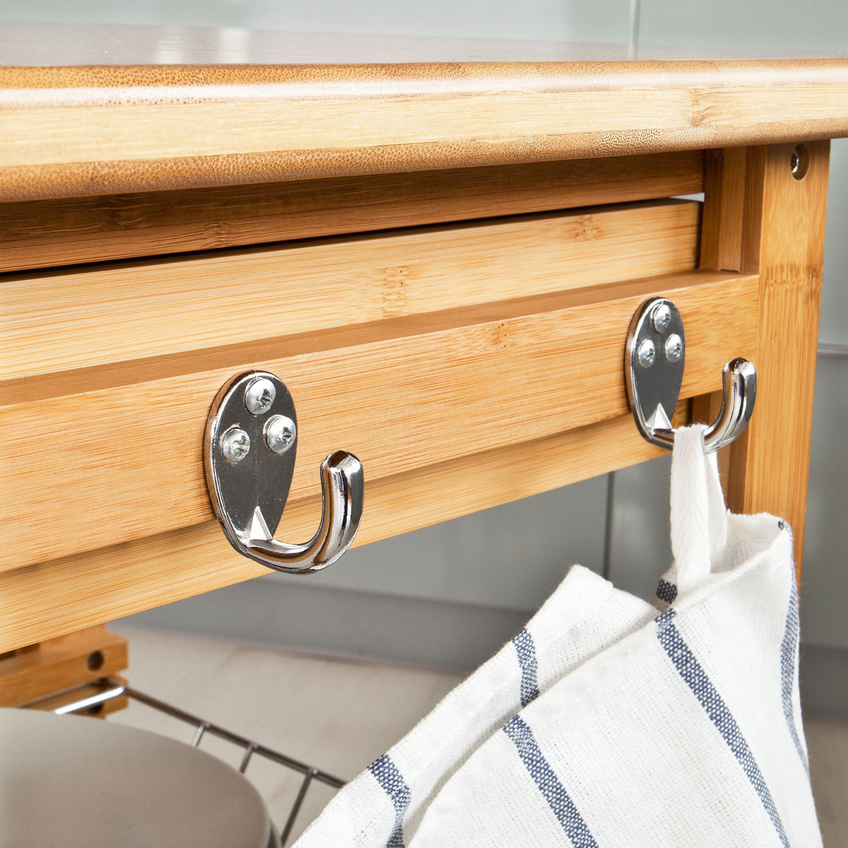 SoBuy FKW06-N Cărucior de Bucătărie Rulant, Mobilier de Depozitare Bucătărie, Kitchen Trolley