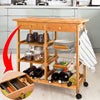 SoBuy FKW06-N Cărucior de Bucătărie Rulant, Mobilier de Depozitare Bucătărie, Kitchen Trolley