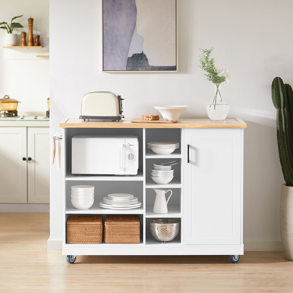 SoBuy FKW105-WN Desserte Roulante Chariot de Cuisine Chariot de Service