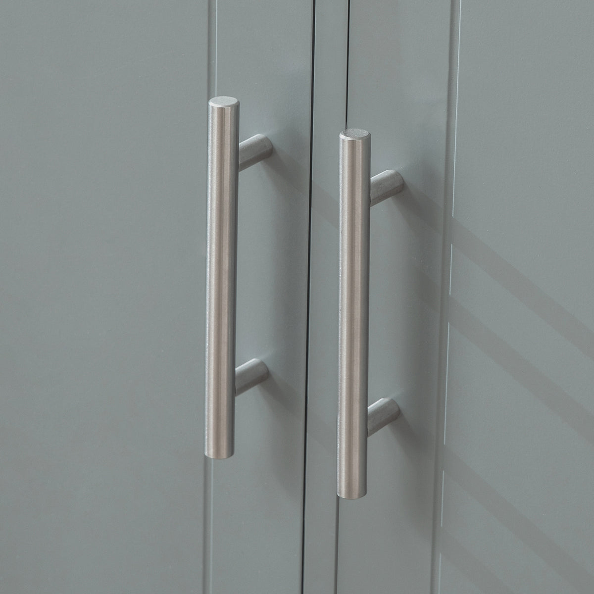 SoBuy FKW108-HG Desserte Roulante Chariot de Cuisine à roulettes avec Etagère Latérale, Portes et Tiroirs en Acier INOX