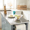 SoBuy FKW108-HG Desserte Roulante Chariot de Cuisine à roulettes avec Etagère Latérale, Portes et Tiroirs en Acier INOX