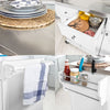 SoBuy Carte de bucătărie Gătit bucătărie albă bucătărie cu roți FKW33-W