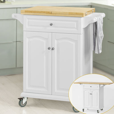 SoBuy FKW36-WN Table roulante Meuble de Rangement pour Cuisine Chariot de Cuisine de Service