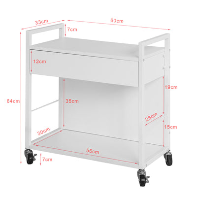 SoBuy FKW50-W Meuble de rangement Multi-usages Chariot de cuisine de service roulant