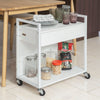 SoBuy FKW50-W Meuble de rangement Multi-usages Chariot de cuisine de service roulant