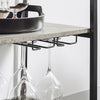 SoBuy Bucătărie Tarley Saving House Bar cu suport pentru ușă și tavă gri în stil industrial, FKW56-HG