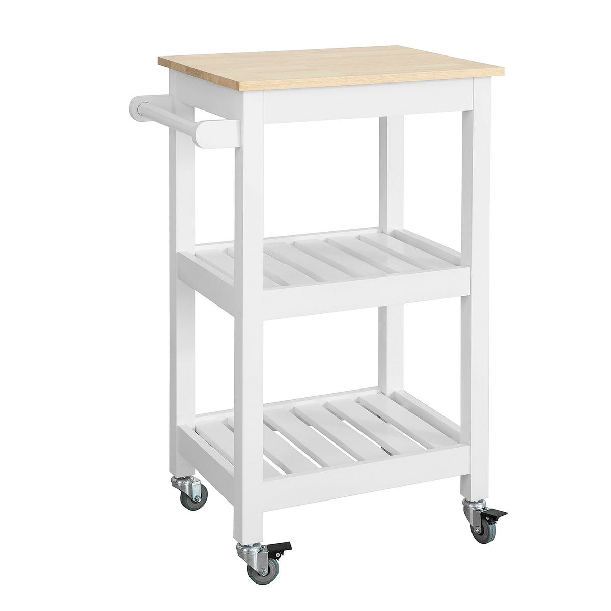 SoBuy FKW67-WN Chariot de Service Desserte à roulettes Table Roulante Cuisine