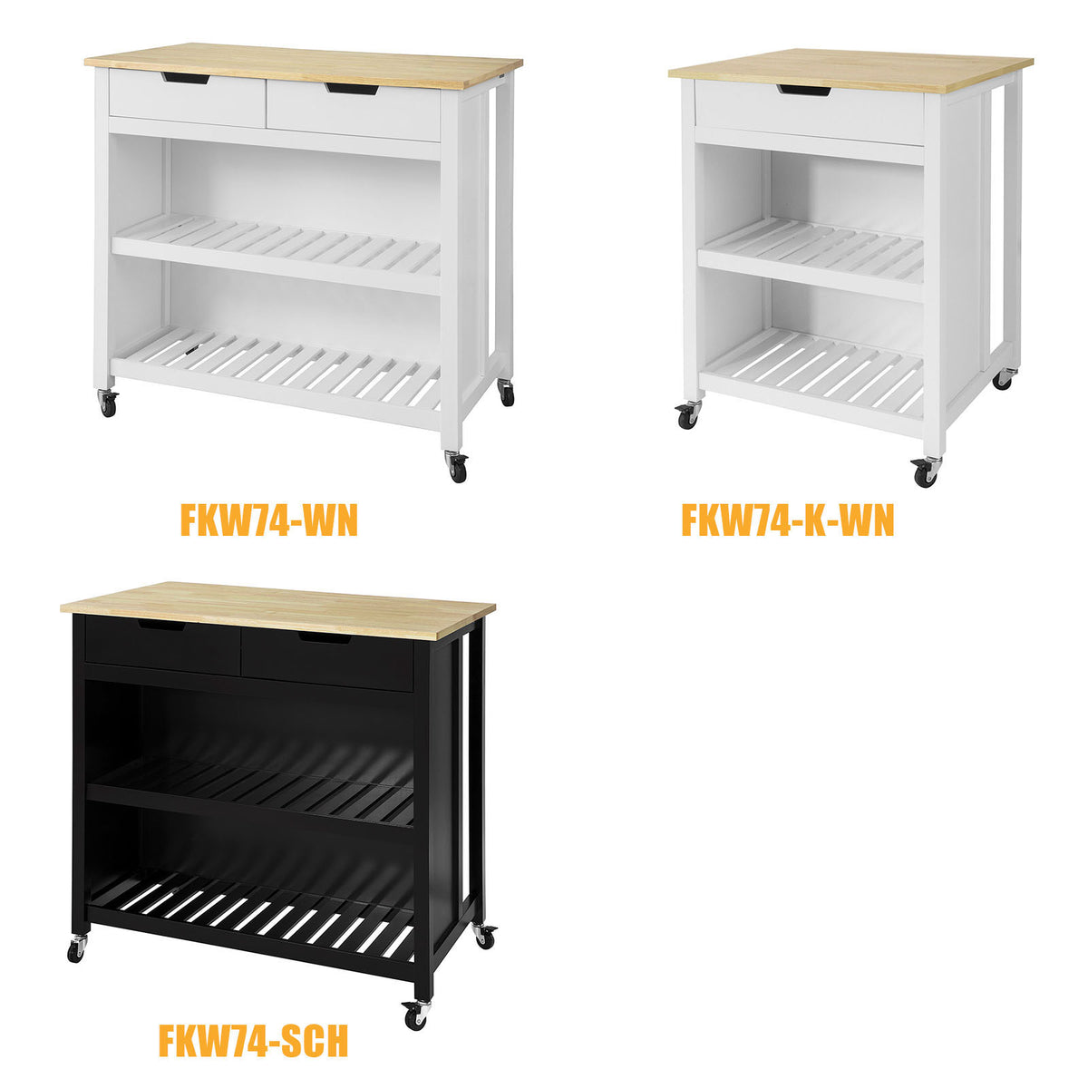 SoBuy FKW74-K-WN Chariot de Cuisine