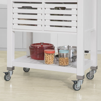 SoBuy FKW83-W Desserte à roulettes Armoire de Rangement Cuisine Desserte de Cuisine