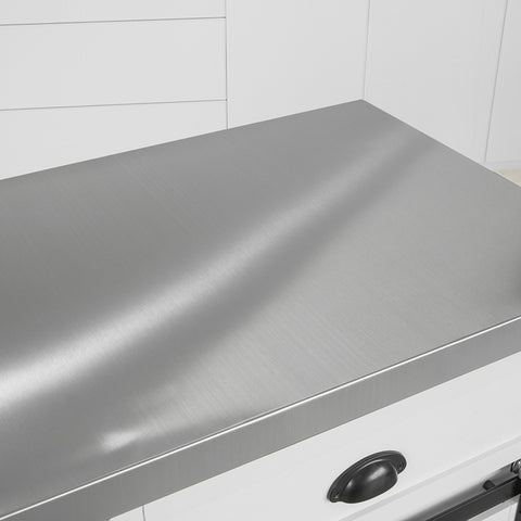 SoBuy Shabby Showcase Kitchen Belief Insula Bucătărie cu roți L116*P46*A95 cm White FKW94-W