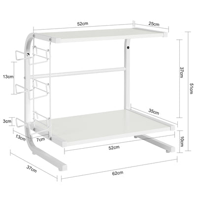 SoBuy FRG092-W Etajeră pentru cuptorul cu microunde Mini-raft cuptor cu microunde