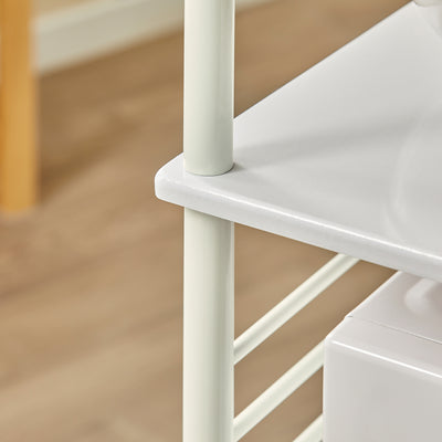 SoBuy FRG12-W Mobilier de depozitare rulant din lemn pentru bucătărie, Cărucior de servire pentru bucătărie