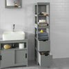 SoBuy Dulap de baie pentru dulapuri pentru baie pentru baie Gray L30*P30*A145 CM FRG126-SG