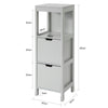 SoBuy FRG127-HG Meuble Demi-Colonne Meuble Bas de Salle de Bain Armoire Toilette-Gris Clair