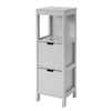 SoBuy FRG127-HG Meuble Demi-Colonne Meuble Bas de Salle de Bain Armoire Toilette-Gris Clair