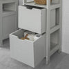 SoBuy FRG127-HG Meuble Demi-Colonne Meuble Bas de Salle de Bain Armoire Toilette-Gris Clair