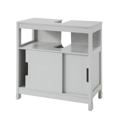 SoBuy FRG128-HG Meuble sous-Lavabo Meuble de Salle de Bain Vasque-Gris Clair