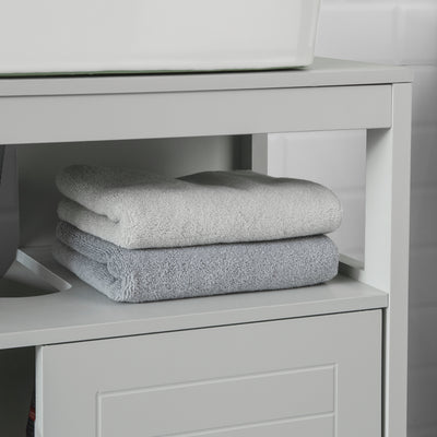 SoBuy FRG128-HG Meuble sous-Lavabo Meuble de Salle de Bain Vasque-Gris Clair